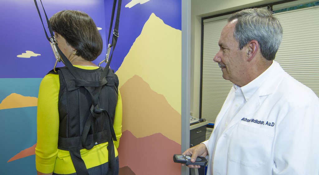 The Hearing & Balance lab uses dynamic posturography to assess the patient’s functional balance performance. 